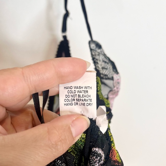 Honey Punch Semi-Sheer Embroidered Floral Bodysuit - Picture 14 of 14